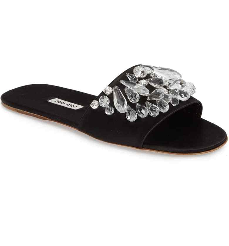 miu miu embellished sandals